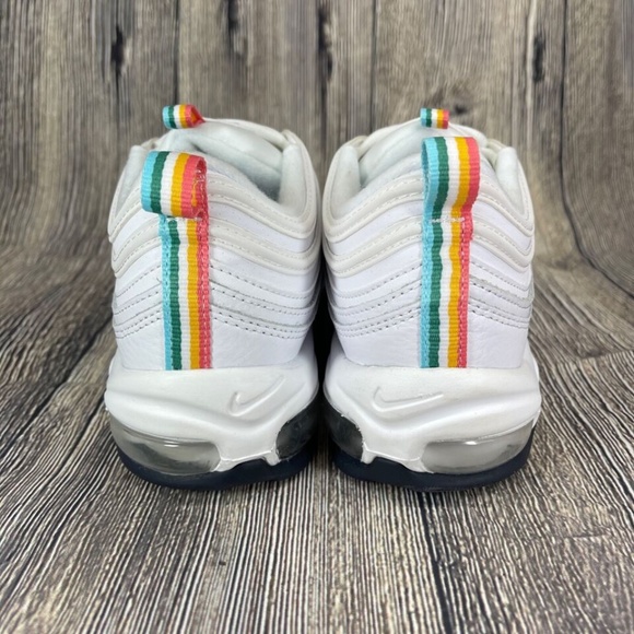 Nike Air Max 97 White/Thunder Blue/Green Noise/Crimson Wmns sizes DH1592-100 - Picture 3 of 8